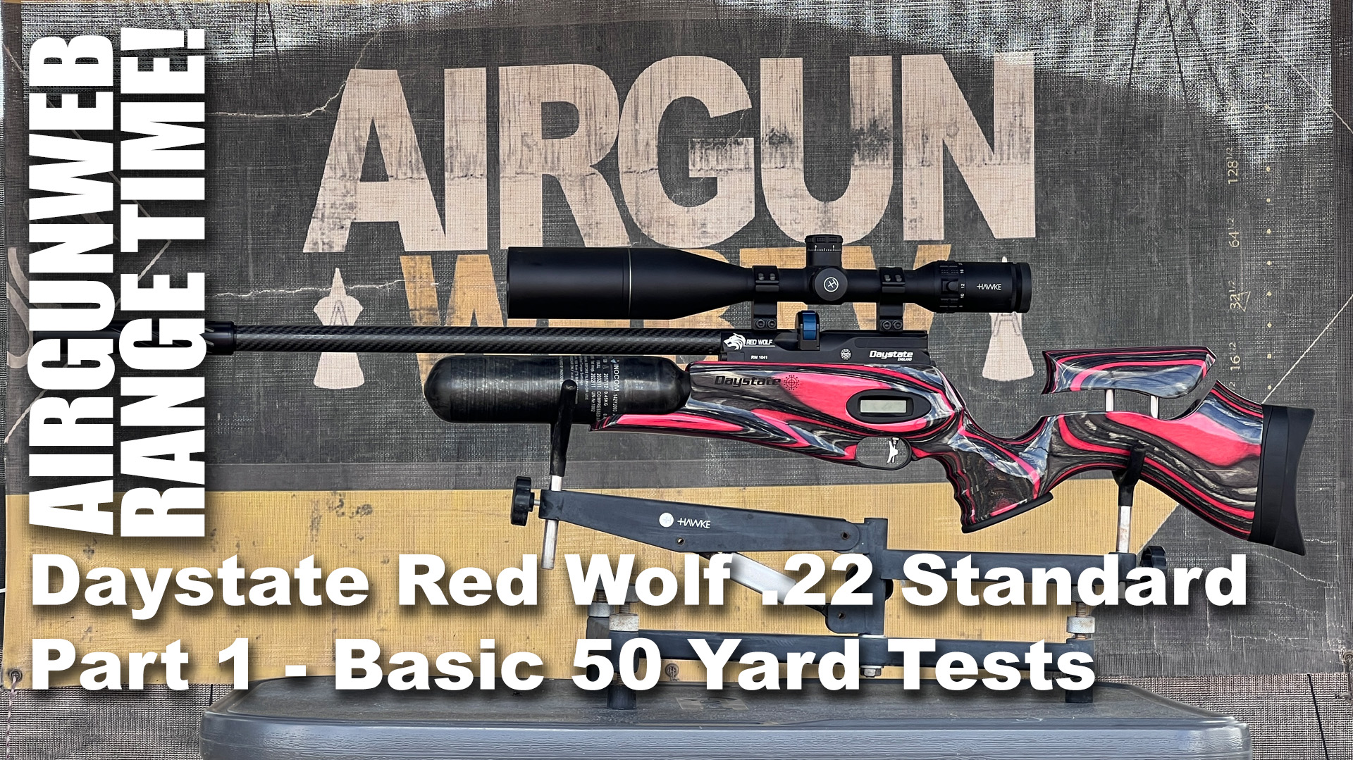 Daystate Red Wolf 22 Cal Standard Part 1 - Basic testing at 50 Yds
