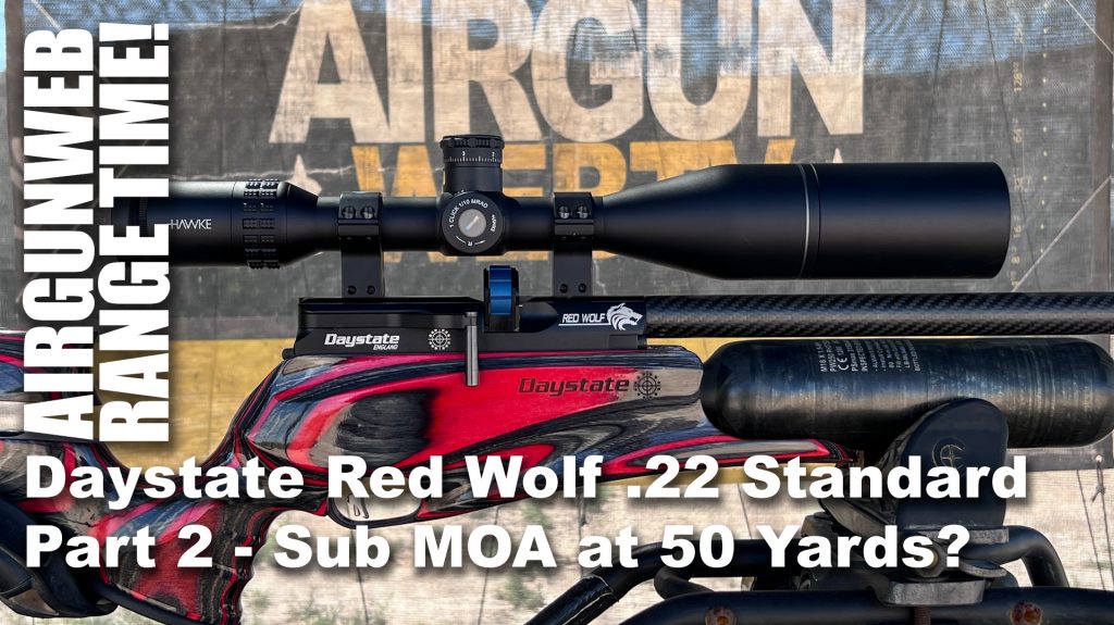 Daystate Red Wolf Sub MOA at 50 Yards