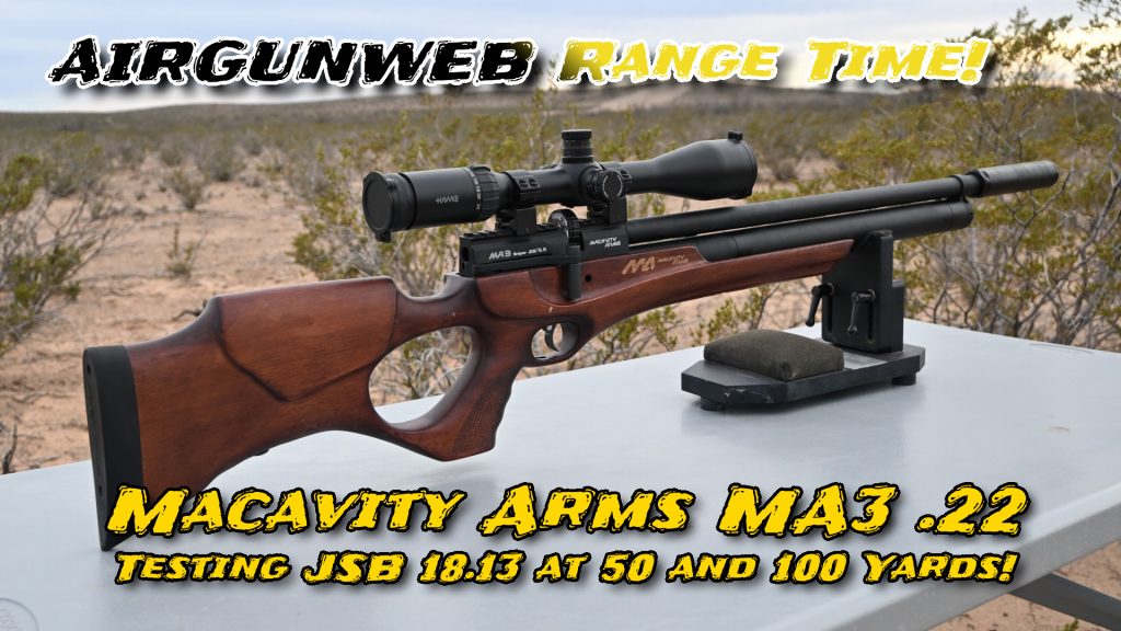 Macavity Arms MA3 PCP .22 at 50 and 100 Yards